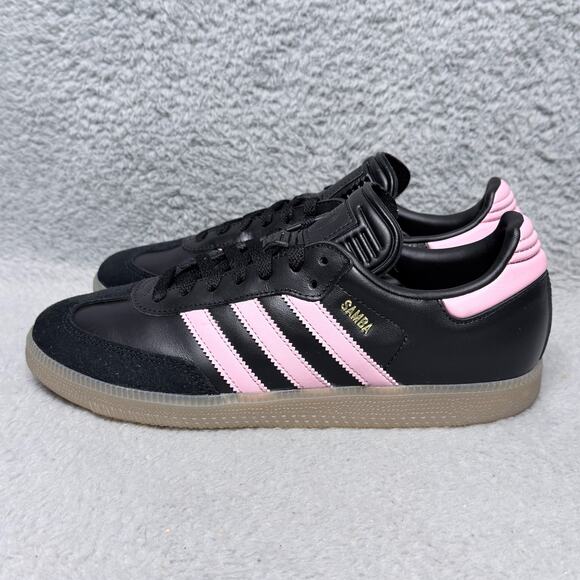 Adidas Samba Inter Miami CF Mens Size 9 Sneakers Black Pink Leather - Picture 4 of 10